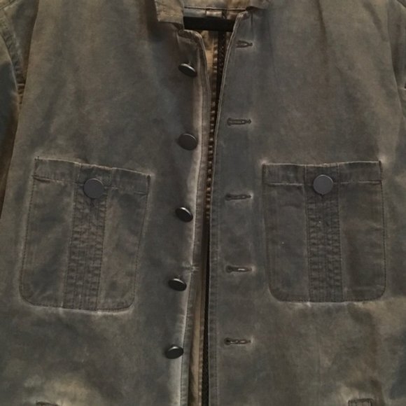 JOHN VARVATOS WORN EFFECTS black JACKET MENS SMALL - Picture 3 of 4